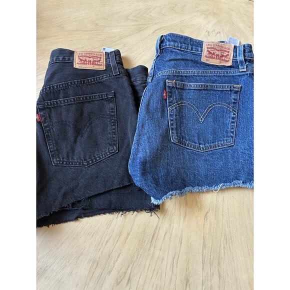 Levi's 501 Button Fly Womens Jean Shorts Sz 31 Denim & Black MSRP $59 Lot Of 2 - Picture 11 of 16